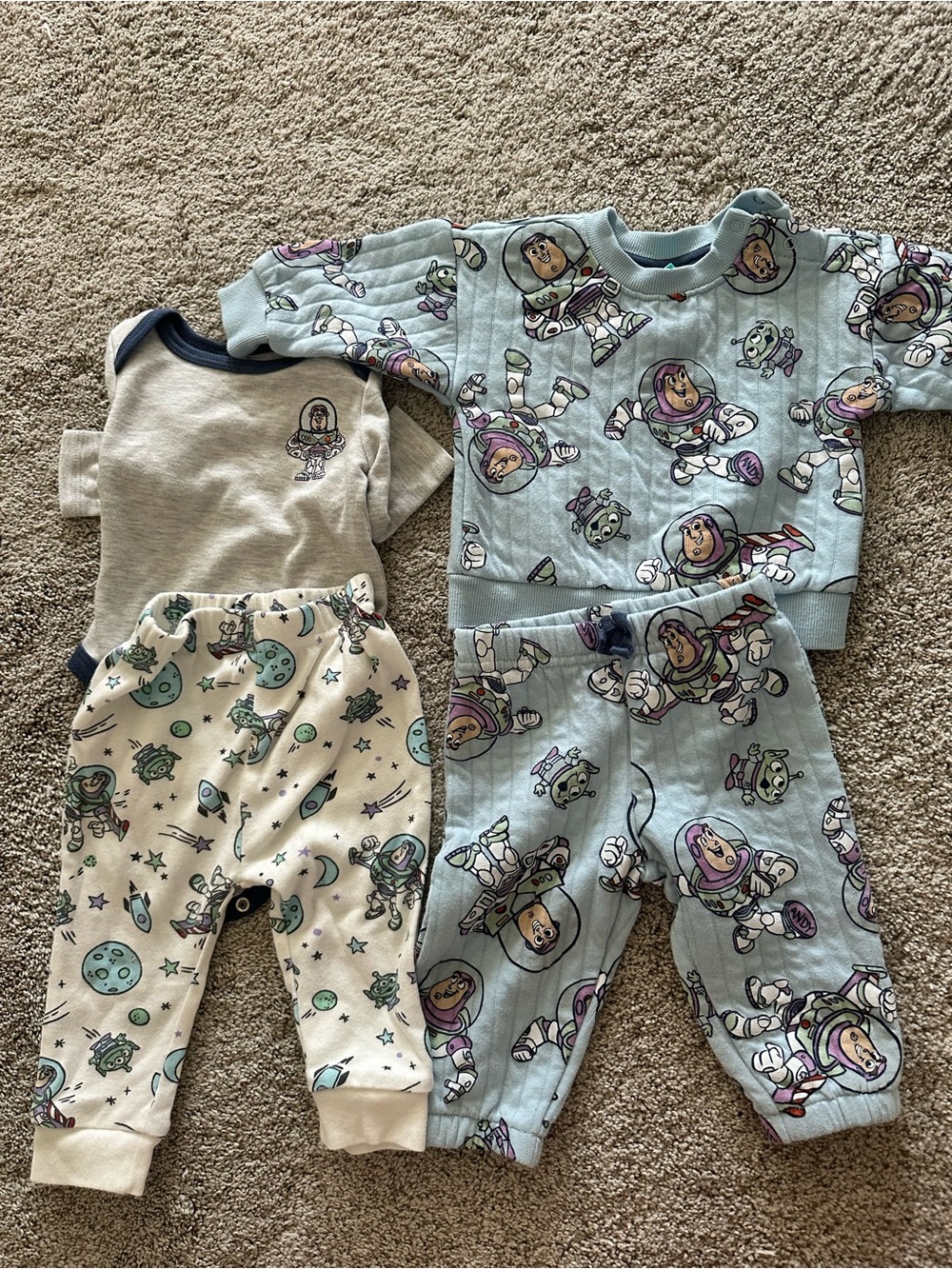 Baby Buzz Lightyear Matching Sets- Blue Space Print